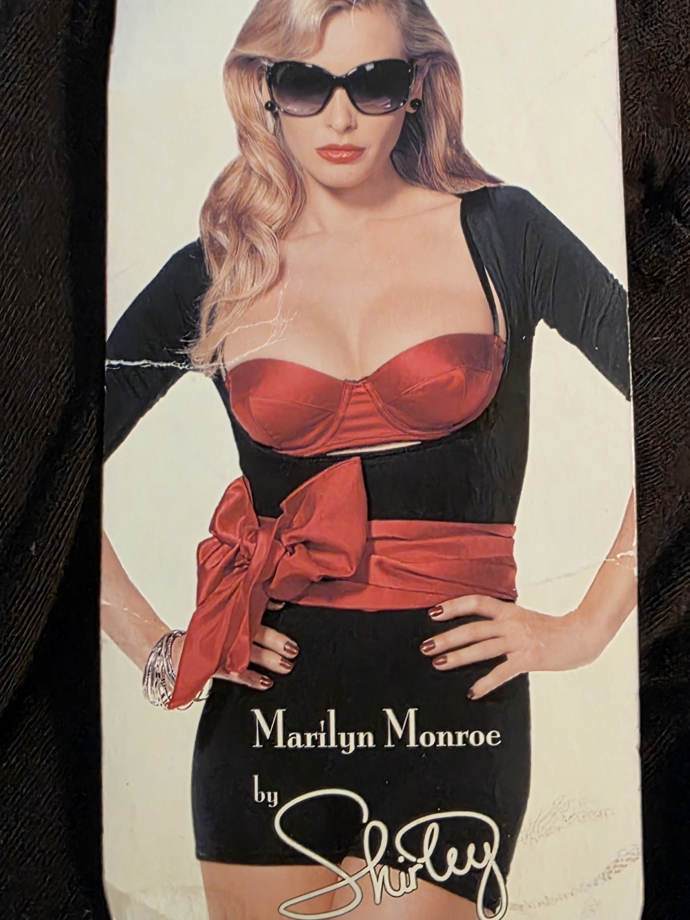 Marilyn Monroe Red Satin Bustier& Sash jumper Set Sz M. Vintage By Shirley Costu